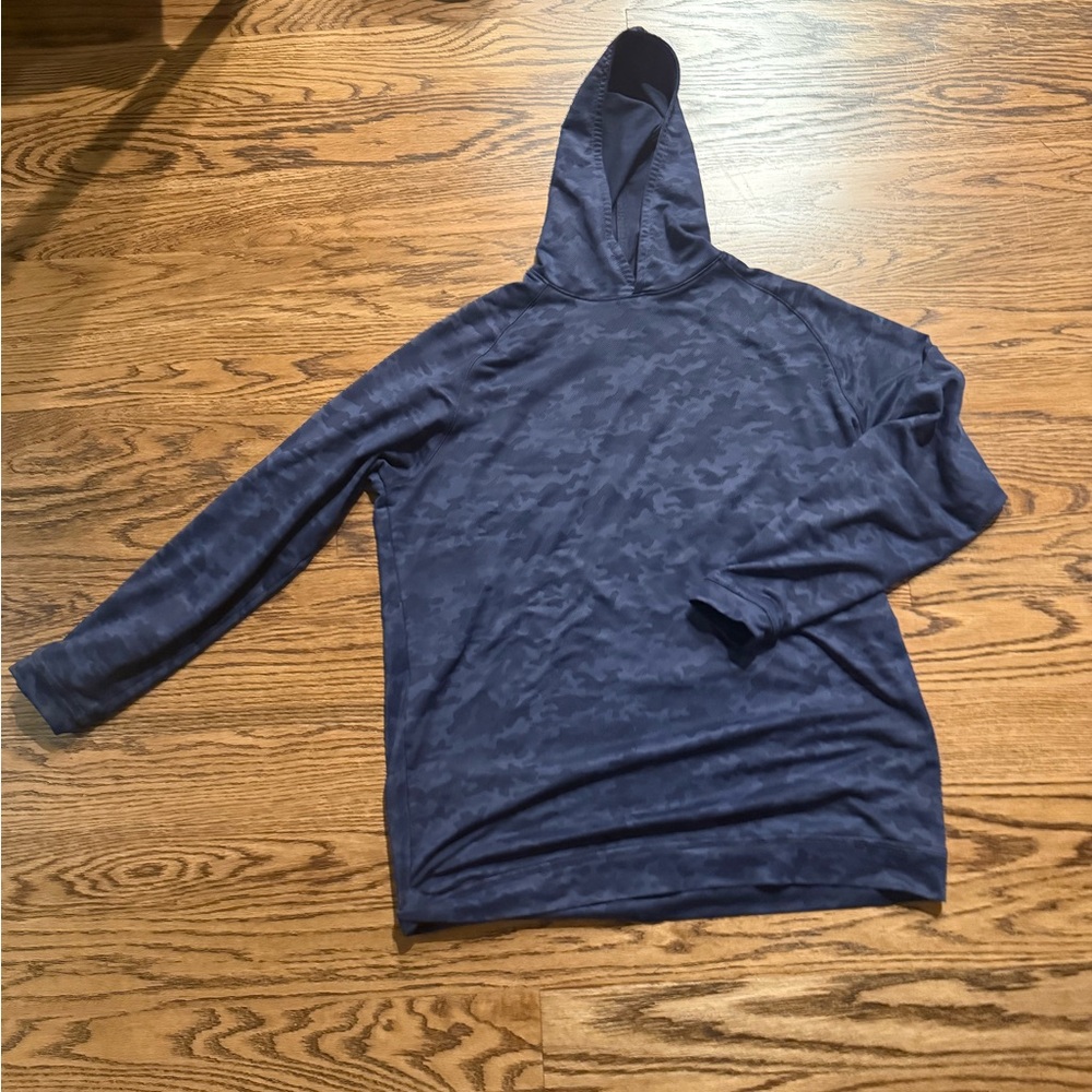 Peter Millar Blue Camo Classic Golf Hoodie